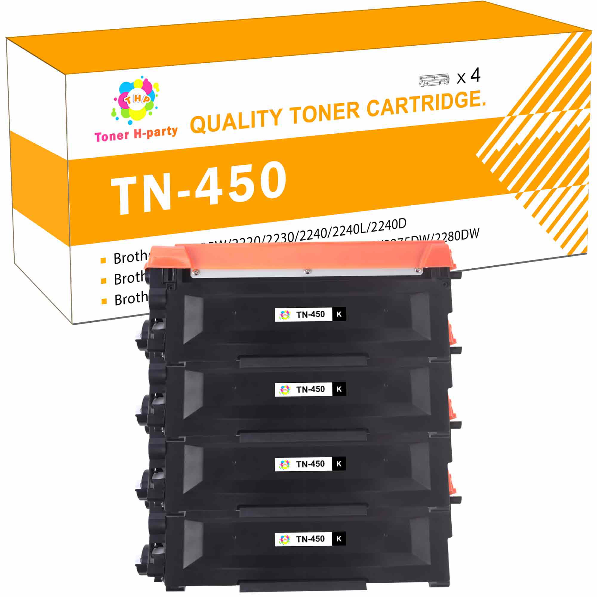 4PK TN450 TN420 Black Toner Cartridge for Brother MFC-7860DW HL-2270DW HL-2280DW