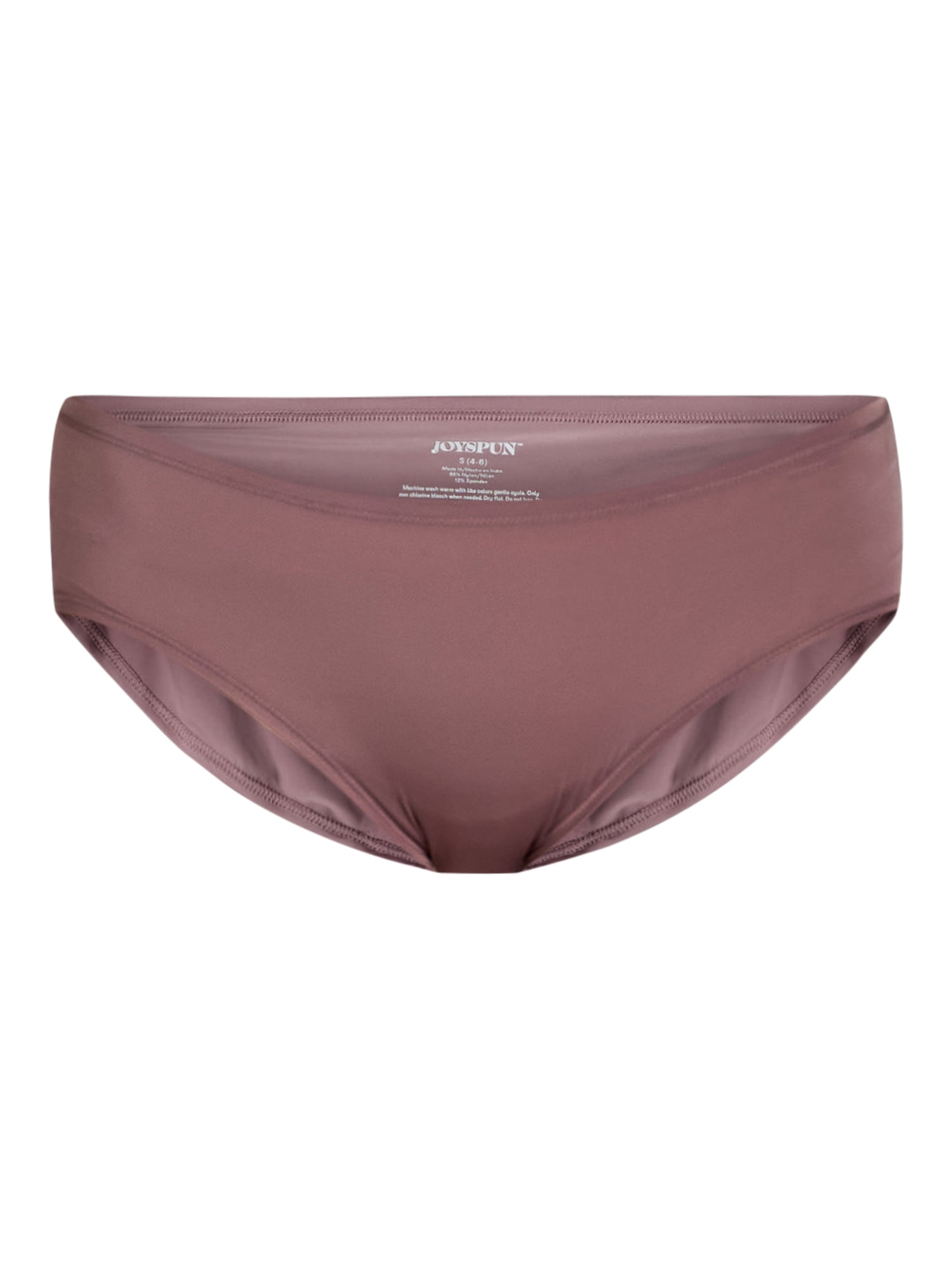 Joyspun Women's Microfiber Hipster Panties, 10-Pack, Sizes XS-3XL