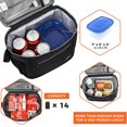 thumbnail image 6 of OPUX Insulated Lunch Box Men Women, Lunch Bag for Work School, Leakproof Soft Cooler Tote Adult, Large Lunch Pail Kids Boys Girls, Picnic Beach Food Bag with Shoulder Strap, Black, 6 of 8
