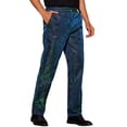 thumbnail image 4 of INSPIRE CHIC Father's Day Shiny Pants for Men's Slim Fit Glitter Disco Party Dance Sparkly Slacks 34 Blue Green, 4 of 6