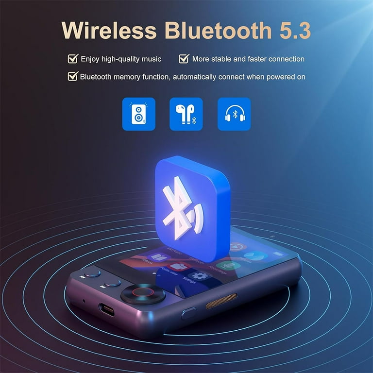 128GB MP3 Player with Bluetooth, Oilsky 2.4