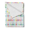 thumbnail image 2 of Giraffe Soft Flannel Fleece Throw Blanket, Abstract Dotted Animal Bodies with Long and Wavy Necks Fauna Inspired Art, Cozy Plush for Indoor and Outdoor Use, 60" x 80", Multicolor, by Ambesonne, 2 of 5