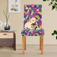 thumbnail image 4 of Yayeee 4 Pack Dining Chair Covers Stretch Parson Chairs Slipcovers Seat Protector, Colorful Plaid, 4 of 6