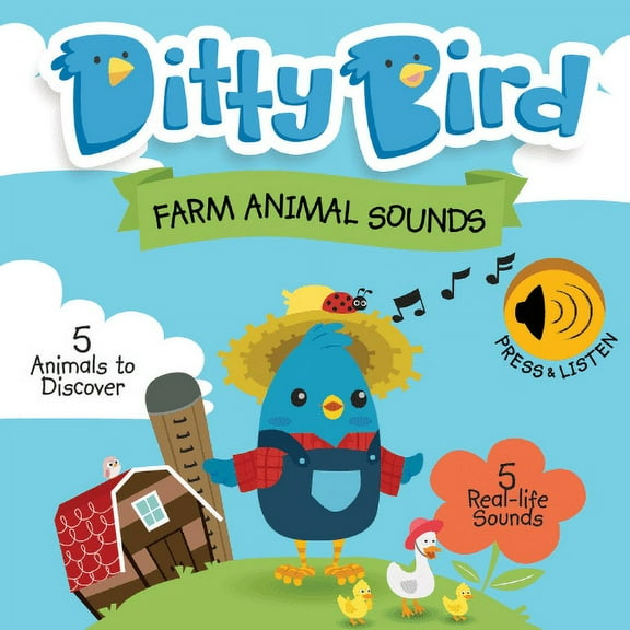 Ditty Bird Interactive Educational Children's Sound Book, Farm Animal Sounds