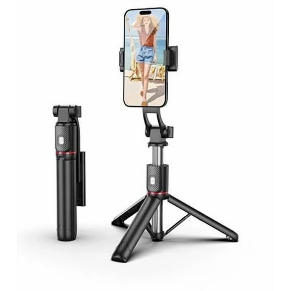 Phone Tripod 10-67" Extendable Selfie Stick Tripod with Bluetooth Remote for Travel Photograph Video Recording