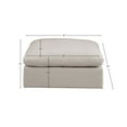 thumbnail image 3 of Meridian Furniture Comfy Beige Linen Textured Fabric Ottoman, 3 of 6