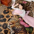 thumbnail image 4 of jejeloiu Safari Animal Cheetah 7-Piece Twin Bedding Sets,Chic Leopard Pattern Bedding Comforter Set,Pink Flower Floral Sheet Sets For Kids,Breathable Home Decor Reversible, 4 of 8