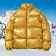 thumbnail image 3 of Vedolay Parka Jacket Men Solid Color Causal Winter Warm Thicken Overcoat Yellow,4XL, 3 of 5