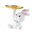 thumbnail image 2 of Abbracc 2Pcs Rabbit Storage Tray Statue Ornament Sculpture For Living Room Lifting Green, 2 of 9