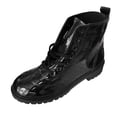 thumbnail image 1 of NECHOLOGY Botas Mujer Adulto Femenino Zapatos Botines de mujer Botas de tacón grueso con cordones de cuero de color sólido transpirables retro a la moda para mujer (Black, 8), 1 of 5