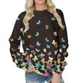 thumbnail image 1 of EIMELI Femmes Sweat-Shirt à Manches Longues Imprimé O Col Pull en Vrac Sweat-Shirt d'Automne, 1 of 4