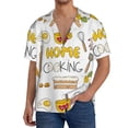thumbnail image 3 of Disketp Men's Hawaiian Home Cooking Print Shirts Button Down Holiday Beach Shirts-Large, 3 of 7