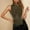 Gold, variant on Sparkle Thread Color‑Match Round‑Neck Tank Metallic Yarn Shimmer Lightweight Breathable Soft Knit Relaxed Fit Festive Yet Casual Versatile For Summer Party Beach Brunch Travel, Tank Top Gold L