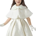 thumbnail image 6 of Mercatoo Little Girls Cozy Faux Fu𝐫 𝐁olero Shru𝐠 𝐒hawl Wra𝐩s Princess Cape Cloak Kids Girls Dress Coat Part𝐲 Dress Up Jacket, 6 of 6