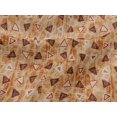 thumbnail image 4 of oneOone Viscose Jersey Tan Fabric Texture & Triangle Geometric Fabric For Sewing Printed Craft Fabric By The Yard 60 Inch Wide, 4 of 5
