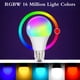 thumbnail image 3 of WiFi Bombilla inteligente RGB+W Bombilla LED E27/E26 Luz regulable Teléfono, 3 of 8