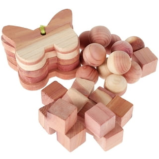 Household Essentials 12 Cedar Blocks and 12 Cubes, 24pc, Brown