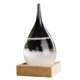 thumbnail image 1 of Gota de agua de vidrio transparente, botella de pronóstico del tiempo, tormentas, corazón, vidrio, Base de madera líquida, adorno, decoración de escritorio para el hogar, manualidad para regalo, 1 of 5