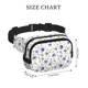 thumbnail image 4 of Fotbe Purple Chicory Cangurera Cuadrada con Estampado de Doble Capa, Bolsa de Cintura Ajustable Mini para Hombres y Mujeres, 4 of 9