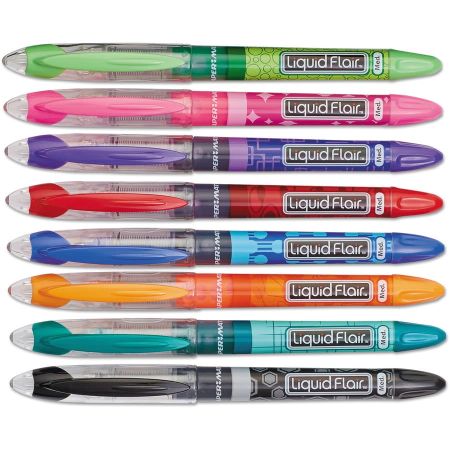 Paper Mate Flair Felt Tip Pens, Medium Point, Assorted, 12 Pack