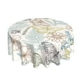thumbnail image 2 of XMXT Waterproof Round Table Cloth, Hand Painted Butterfly Insects Tablecloth Polyester Table Cover for Home Kitchen Dining Party Room Decor, 60 inches, 2 of 8