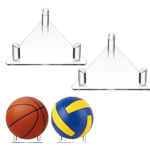 LSLJS Acrylic Ball Stand Holder, Sports Ball Storage Display Rack for Basketball Football Volleyball Soccer Balls 2 Pack, Display Stand Or Holder, Ball Storage