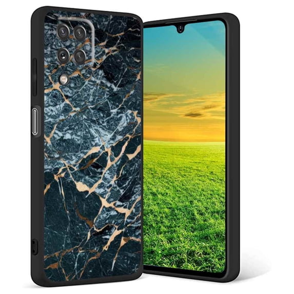Dark-Marble-206 Phone Case, Degined for Samsung Galaxy A12 Case Men Women, Flexible Silicone Shockproof Case for Samsung Galaxy A12