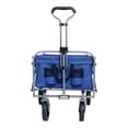 thumbnail image 6 of E-Western Collapsible Wagon Cart Foldable with Wheels for Shopping Garden Sports Groceries Camping Outdoor Navy Blue Steel Lightweight Compact Easy to Carry, 6 of 14
