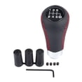 thumbnail image 2 of Perilla de Cambio de Marcas de 6 Velocidadas, De Cuero Pu de Metal, Accesorios de Estilo de Coche, Accesorios Interiores para Engranajes de Diámeto 8-12 mm, 2 of 7