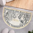 thumbnail image 4 of Youkk Bathroom Rugs Water Absorbent Floor Bath Mat Carpet Planter Semicircle 40x60cm 1Set, 4 of 6