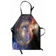thumbnail image 1 of Space Apron, Cosmic and High Tech Illustration of Stars in the Night Sky with Color Transitions, Unisex Kitchen Bib with Adjustable Neck for Cooking Gardening, Adult Size, Multicolor, by Ambesonne, 1 of 4
