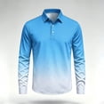 thumbnail image 6 of Bovxnpu Mens Long Sleeve Shirts Button Tee Dress Golf Shirt Gradient Button Down Shirt Casual Collared Tops, 6 of 6