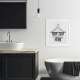thumbnail image 3 of Stupell Industries Rustic Lodge Drop Pants Here with Hanger White Framed Print Under Glass, 17 x 21, by Kim Allen, 3 of 8