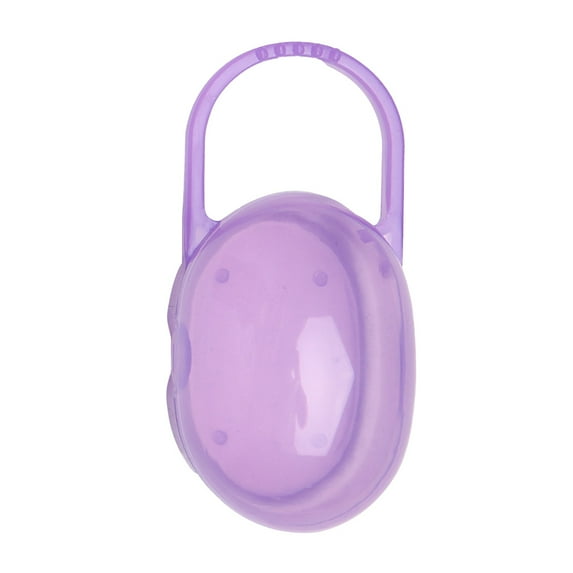 "Baby Infant Pacifier Box Holder Portable Dust Proof Newborn Travel Storage Case, Purple"