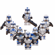 8 PCS Star Wars Minifigures Building Blocks, Kix Rex Tup Action Figures, Collectible Anime Toys for Kids, Ideal Gift for Birthday & Wedding Cake Decorations