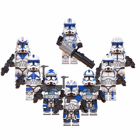 8 PCS Star Wars Minifigures Building Blocks, Kix Rex Tup Action Figures, Collectible Anime Toys for Kids, Ideal Gift for Birthday & Wedding Cake Decorations