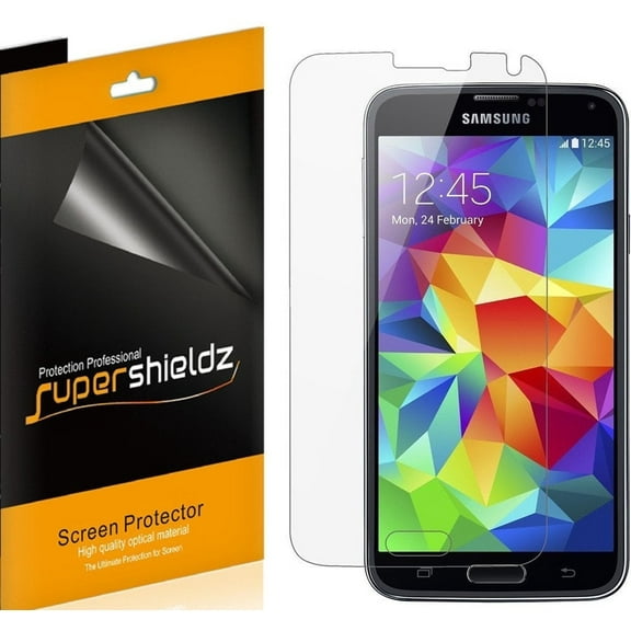 [6-pack] Supershieldz for Samsung Galaxy S5 Screen Protector, Anti-Bubble High Definition (HD) Clear Shield