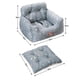 thumbnail image 3 of Asiento de coche ajustable para perros, con bolsillo de almacenamiento, con cinturón de seguridad, caseta suave para mascotas Gris, 3 of 9