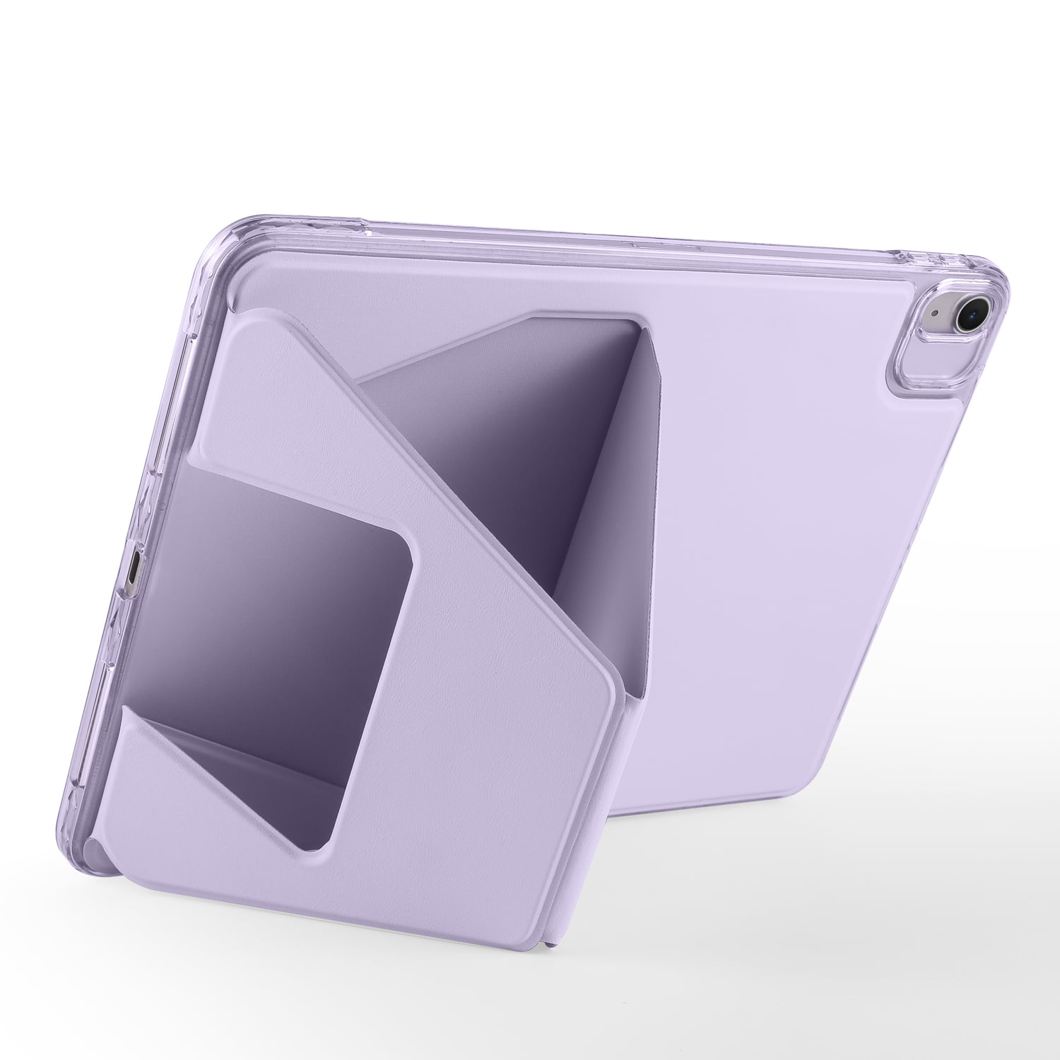 TECH CIRCLE Slim Back Cover Case for iPad Air 13-inch (M2) 2024 Release, Built-in Kickstand, Supports Apple Pencil Charging & Attachment, PU Leather/TPU Protective Lightweight Thin Case, Purple