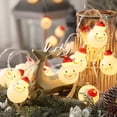 thumbnail image 4 of Cadena de luces decorativas navideñas con forma de Papá Noel, bola, muñeco de nieve, alce, luz de noche LED, decoración para árbol de Navidad, 4 of 5