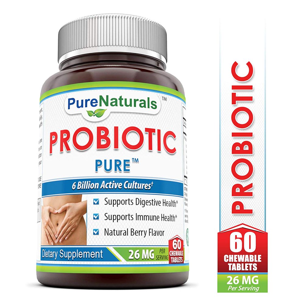 Pure Naturals Probiotic 6 Billion 26mg per Serving 60 Chewable tablets