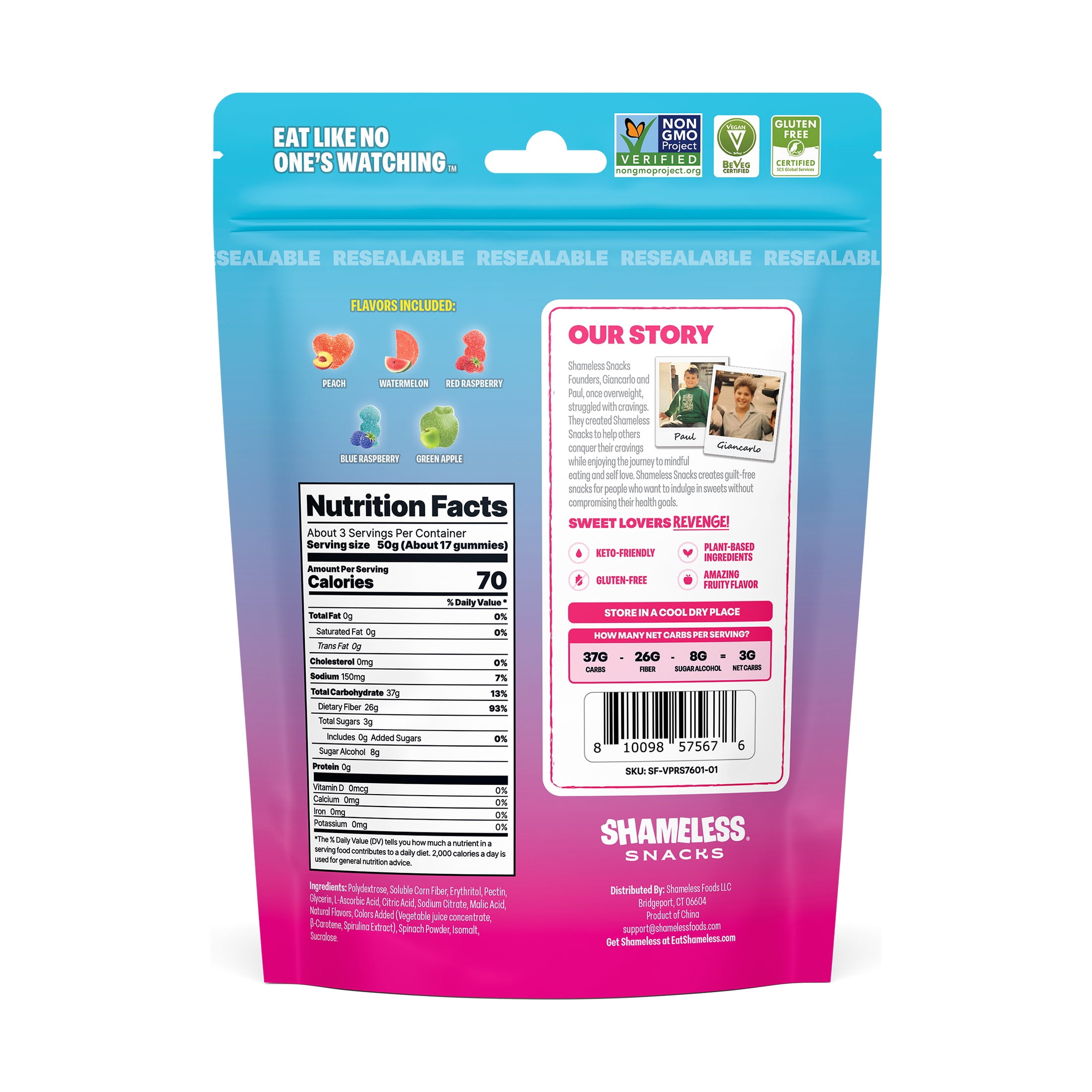 Shameless Variety Pack Snacks 5.5oz