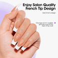 thumbnail image 3 of Gellen French Tips Gel Nail Kit - 240 Pcs Brown Long Square, Salon Acrylic Fake Nail Kits Including Gel Top Coat and Base Coat, UV Lamp, Solid Nail Glue Gel, Nail Charms for French Tip Manicure, 3 of 10