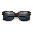 thumbnail image 2 of Mens Gentlemanly Urban Hipster Horn Rim Rectangle Plastic Sunglasses Tortoise - Black, 2 of 8