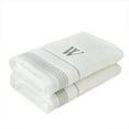 thumbnail image 3 of SKL Home Monogram Cotton Bath Towel, "W",  White, 3 of 7