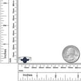 thumbnail image 6 of Gem Stone King 10K White Gold Blue Sapphire 3-Stone Ring for Women | 2.10 Cttw | Oval 8X6MM | Gemstone September Birthstone | Size 7, 6 of 6