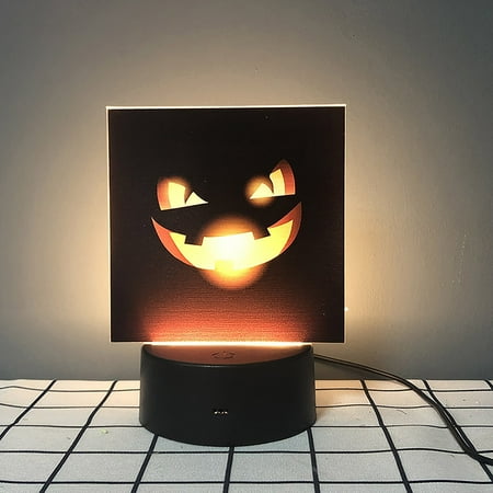 

ZHIYU Night Light Usb Pumpkin Panel With A Base Bedside Lamp Unique Decorative Led Light