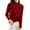 Red, variant on Wdgfv Women's Pullover Sweater Elegant Turtleneck Knit Pullover Long Sleeve Slim Fit Winter Sweater Soft Warm Top For Casual Wear And