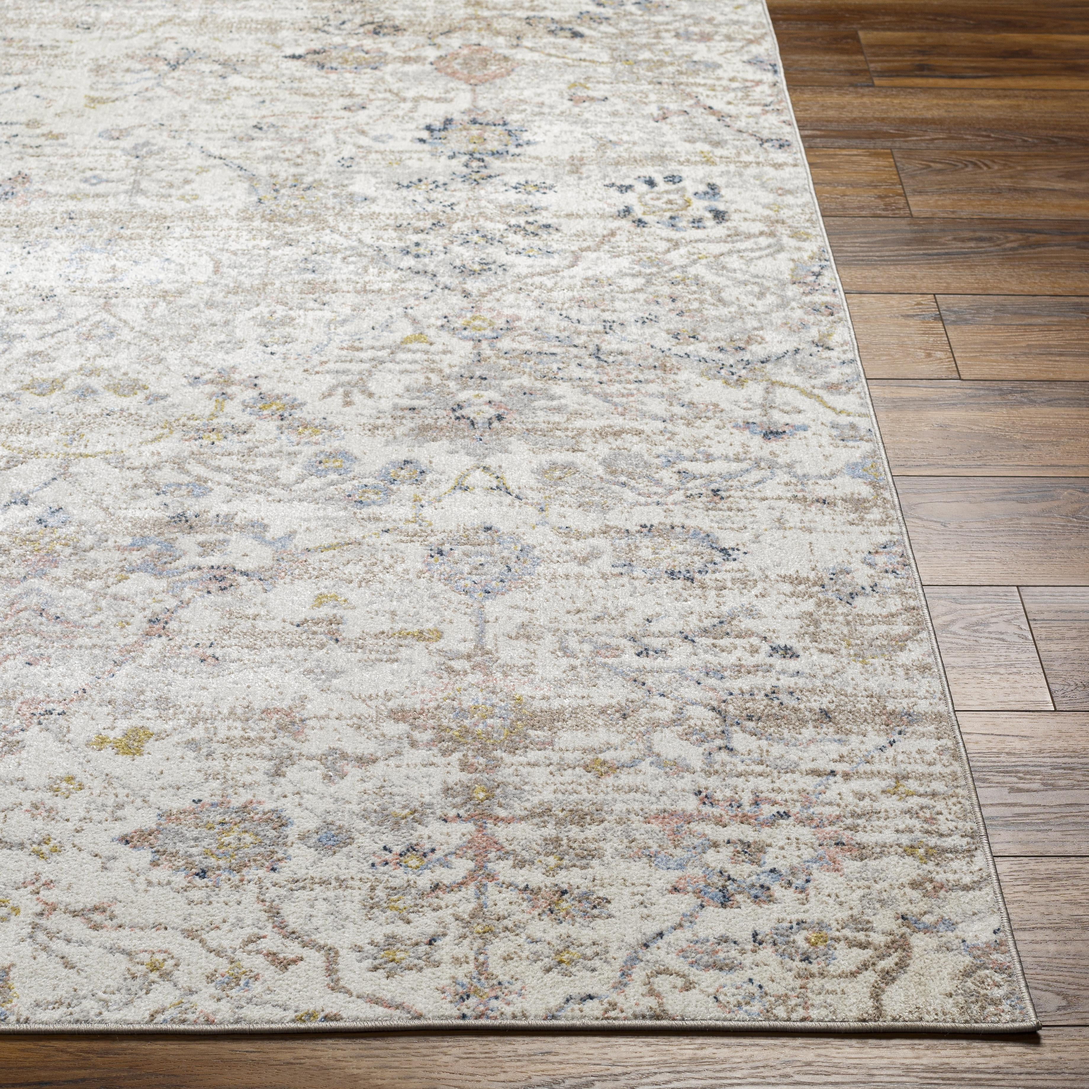 Mainstays Machine Woven Pastel Pastel Print Area Rugs, 5'3"x 7'