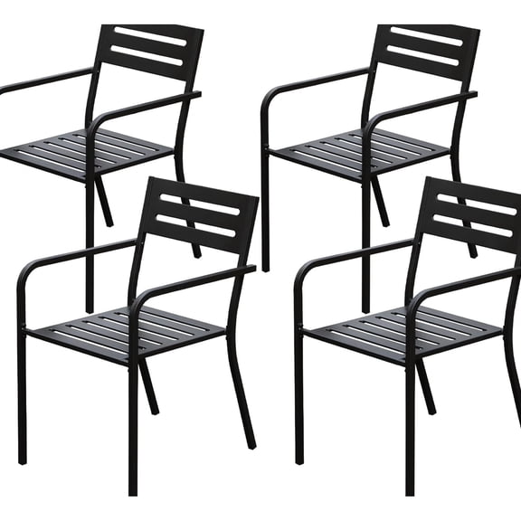 Stackable Outdoor Chairs / Meets Family Gathering Needs / Durable Iron Frame